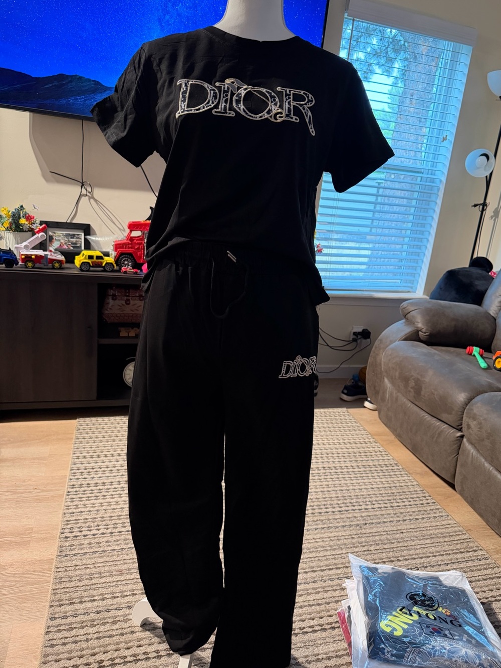 Set of pants and t-shirt with design